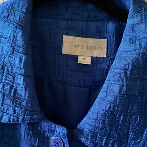 Erin London Jacket Blue Size 1X